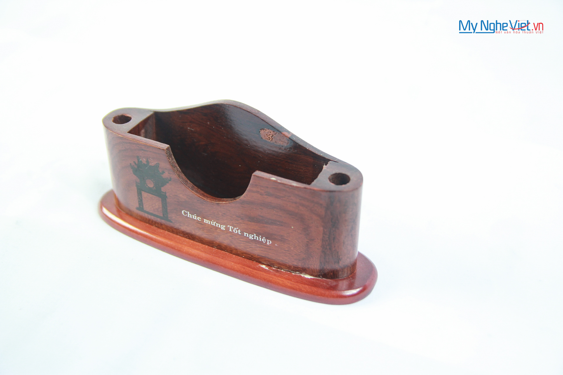 Hộp gỗ cắm bút và đựng namecard- QTN41/1 Hộp gỗ cắm bút và đựng namecard- QTN41/1